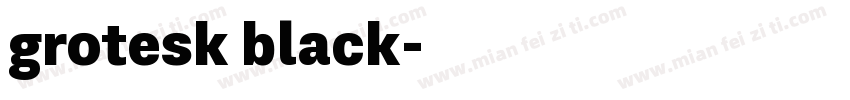 grotesk black字体转换